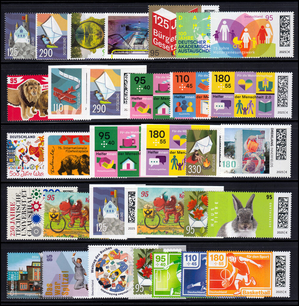 Briefmarkenausgaben Deutschland 2025 - Teil 1